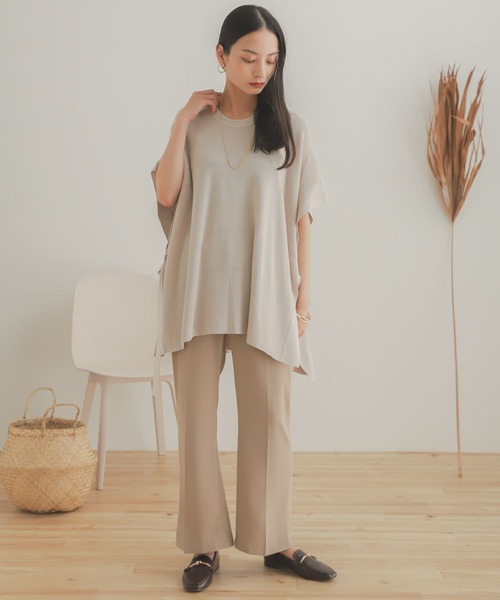 SENSE OF PLACE by URBAN RESEARCH(センスオブプレイスバイアーバンリサーチ)の「ポンチョセーター(ニット/セーター・レディース・パープル/アイボリー/ブラック・ONE)」の15枚目の写真