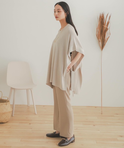 SENSE OF PLACE by URBAN RESEARCH(センスオブプレイスバイアーバンリサーチ)の「ポンチョセーター(ニット/セーター・レディース・パープル/アイボリー/ブラック・ONE)」の16枚目の写真