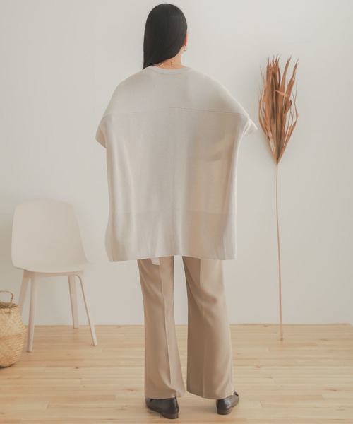 SENSE OF PLACE by URBAN RESEARCH(センスオブプレイスバイアーバンリサーチ)の「ポンチョセーター(ニット/セーター・レディース・パープル/アイボリー/ブラック・ONE)」の17枚目の写真