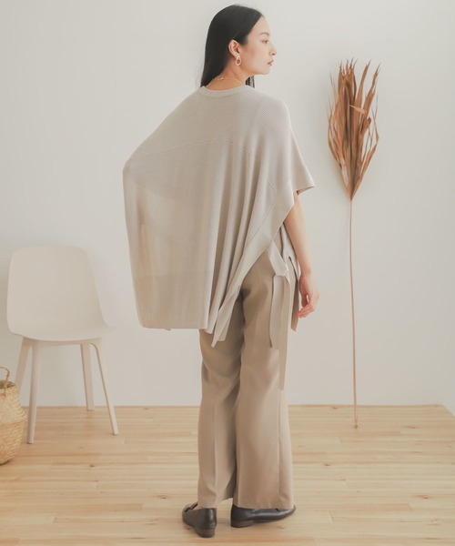 SENSE OF PLACE by URBAN RESEARCH(センスオブプレイスバイアーバンリサーチ)の「ポンチョセーター(ニット/セーター・レディース・パープル/アイボリー/ブラック・ONE)」の18枚目の写真