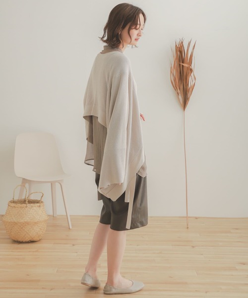 SENSE OF PLACE by URBAN RESEARCH(センスオブプレイスバイアーバンリサーチ)の「ポンチョセーター(ニット/セーター・レディース・パープル/アイボリー/ブラック・ONE)」の22枚目の写真