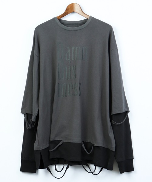 RE730(アールイーセブンサーティー)の「RE730 ドロップショルダー ビッグロンT(Tシャツ/カットソー・メンズ・ホワイト/チャコールグレー/ブラック/ブラック×レッド・M/L/XL)」の15枚目の写真