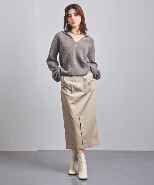 ELIN（エリン）の「＜ELIN（エリン）＞フーデッド ニット（ニット/セーター・レディース・グレー・FREE）」の5枚目の写真