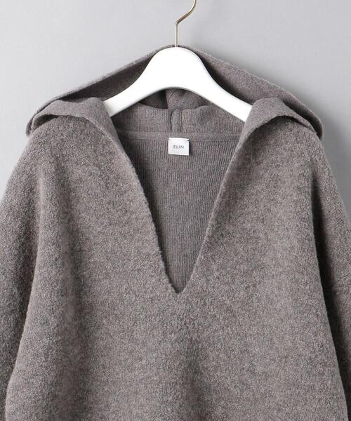 ELIN（エリン）の「＜ELIN（エリン）＞フーデッド ニット（ニット/セーター・レディース・グレー・FREE）」の13枚目の写真