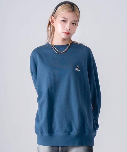 KANGOL(カンゴール)の「【別注】KANGOL カンゴール ブランド ロゴ ワンポイント 刺繍 クルーネック 裏毛 コットン 長袖 スウェット トレーナー(スウェット・メンズ・ホワイト/ブラック/ネイビー/モカ/アッシュグレー/ブラック系/ブルー・LL/M/L/XL)」の7枚目の写真