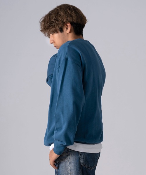 KANGOL(カンゴール)の「【別注】KANGOL カンゴール ブランド ロゴ ワンポイント 刺繍 クルーネック 裏毛 コットン 長袖 スウェット トレーナー(スウェット・メンズ・ホワイト/ブラック/ネイビー/モカ/アッシュグレー/ブラック系/ブルー・LL/M/L/XL)」の14枚目の写真