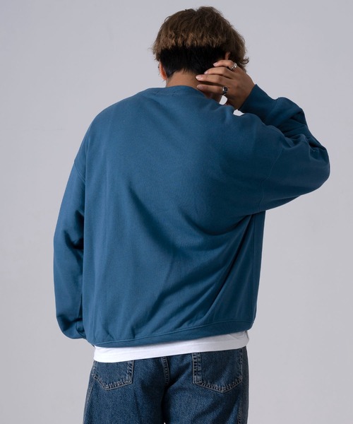 KANGOL(カンゴール)の「【別注】KANGOL カンゴール ブランド ロゴ ワンポイント 刺繍 クルーネック 裏毛 コットン 長袖 スウェット トレーナー(スウェット・メンズ・ホワイト/ブラック/ネイビー/モカ/アッシュグレー/ブラック系/ブルー・LL/M/L/XL)」の15枚目の写真