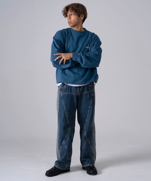 KANGOL(カンゴール)の「【別注】KANGOL カンゴール ブランド ロゴ ワンポイント 刺繍 クルーネック 裏毛 コットン 長袖 スウェット トレーナー(スウェット・メンズ・ホワイト/ブラック/ネイビー/モカ/アッシュグレー/ブラック系/ブルー・LL/M/L/XL)」の16枚目の写真