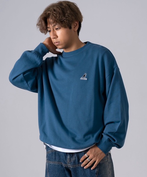 KANGOL(カンゴール)の「【別注】KANGOL カンゴール ブランド ロゴ ワンポイント 刺繍 クルーネック 裏毛 コットン 長袖 スウェット トレーナー(スウェット・メンズ・ホワイト/ブラック/ネイビー/モカ/アッシュグレー/ブラック系/ブルー・LL/M/L/XL)」の17枚目の写真