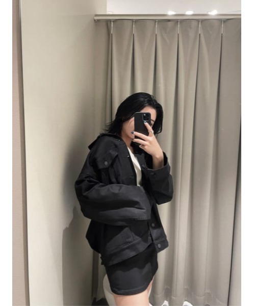 SLY(スライ)の「CALL BLACK ジャケット(ミリタリージャケット・レディース・ブラック・1/2)」の14枚目の写真