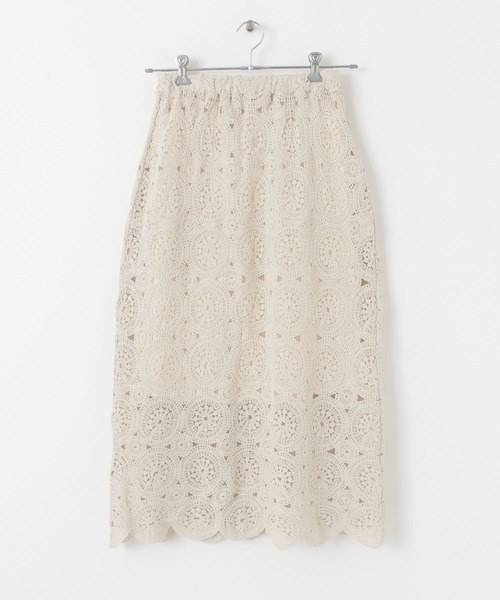 KBF（ケイビーエフ）の「アイレットサークルレーススカート（スカート・レディース・ダークブラウン/アイボリー/オレンジ系その他・ONE）」の16枚目の写真