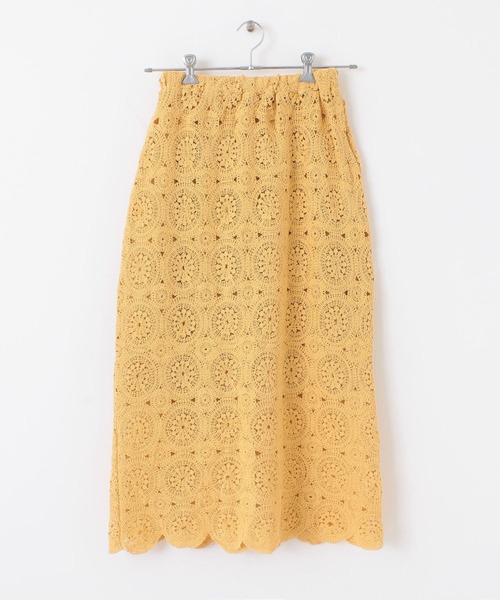 KBF（ケイビーエフ）の「アイレットサークルレーススカート（スカート・レディース・ダークブラウン/アイボリー/オレンジ系その他・ONE）」の19枚目の写真