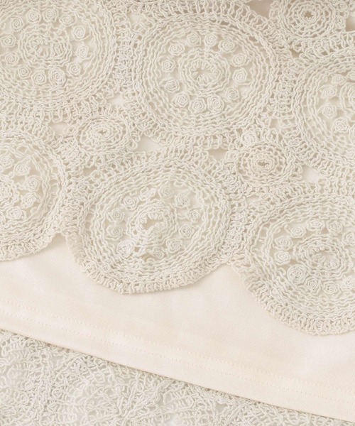 KBF（ケイビーエフ）の「アイレットサークルレーススカート（スカート・レディース・ダークブラウン/アイボリー/オレンジ系その他・ONE）」の8枚目の写真