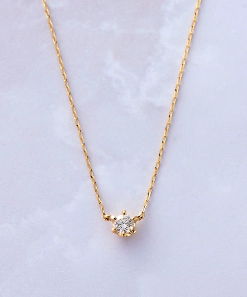 Samantha Tiara(サマンサティアラ)の「【WEB限定】K10ダイヤモンドネックレス(ネックレス・レディース・イエローゴールド・40cm)」の1枚目の写真