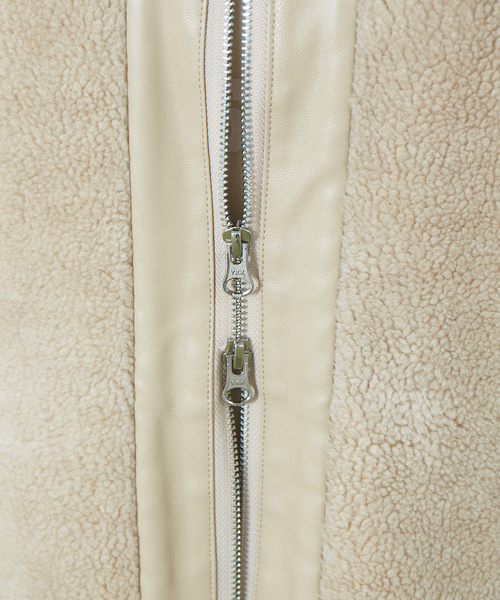 Abahouse Devinette（ドゥヴィネット）の「【Verseau】ウール混ベルトボアコート（ブルゾン・レディース・オフホワイト/ベージュ・フリー）」の15枚目の写真