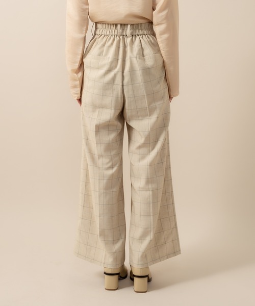 mline（エムライン）の「[mline] WEB限定 チェックパンツ（スラックス・レディース・ブラック/ブラウン/ベージュ・1/2）」の10枚目の写真