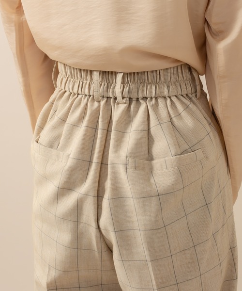 mline（エムライン）の「[mline] WEB限定 チェックパンツ（スラックス・レディース・ブラック/ブラウン/ベージュ・1/2）」の19枚目の写真