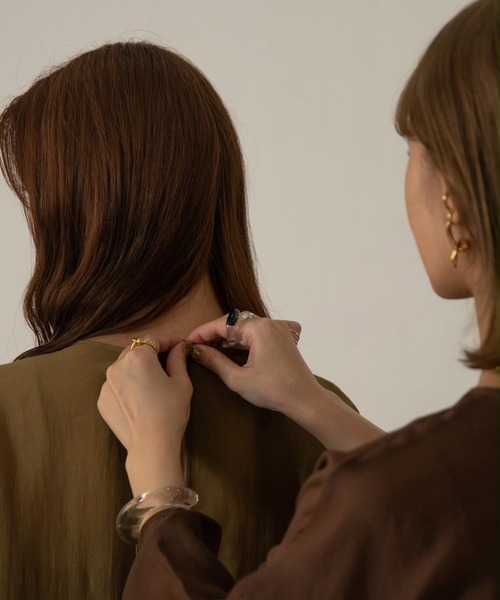 Amiur（エミレ）の「back open sheer ops（ワンピース・レディース・ベージュ/ブラウン/オリーブ・FREE）」の19枚目の写真