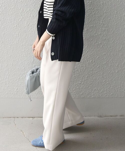 SHIPS any（シップス エニィ）の「SHIPS any:〈ウォッシャブル〉ウール ライク ポケット パンツ◇（その他パンツ・レディース・ライトブルー/ネイビー/オフホワイト・38/36）」の5枚目の写真