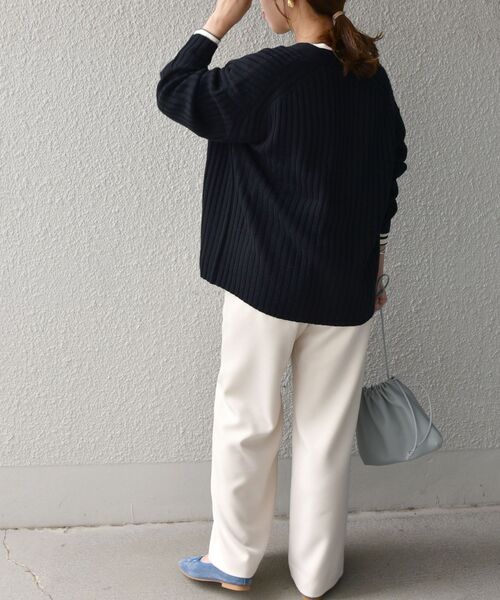 SHIPS any（シップス エニィ）の「SHIPS any:〈ウォッシャブル〉ウール ライク ポケット パンツ◇（その他パンツ・レディース・ライトブルー/ネイビー/オフホワイト・38/36）」の11枚目の写真