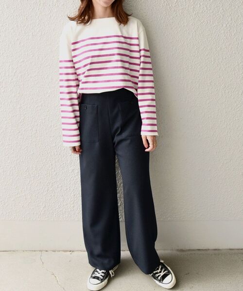 SHIPS any（シップス エニィ）の「SHIPS any:〈ウォッシャブル〉ウール ライク ポケット パンツ◇（その他パンツ・レディース・ライトブルー/ネイビー/オフホワイト・38/36）」の9枚目の写真