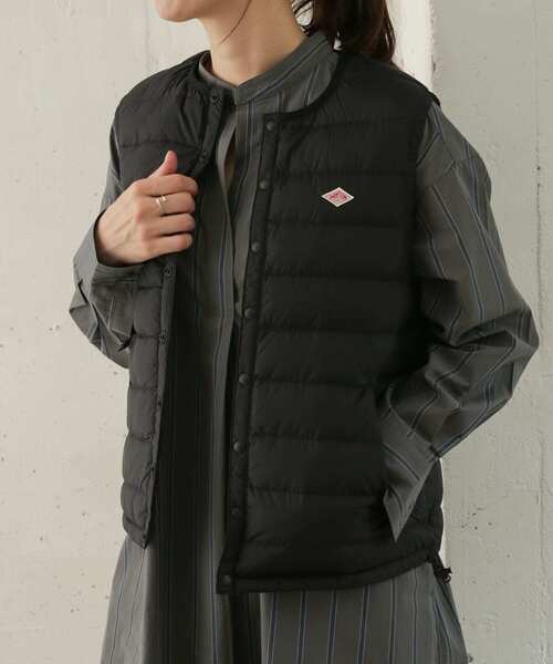 DANTON INNER DOWN CREW-NECK VEST DANTON MEN'S CREWNECK INNER DOWN VEST