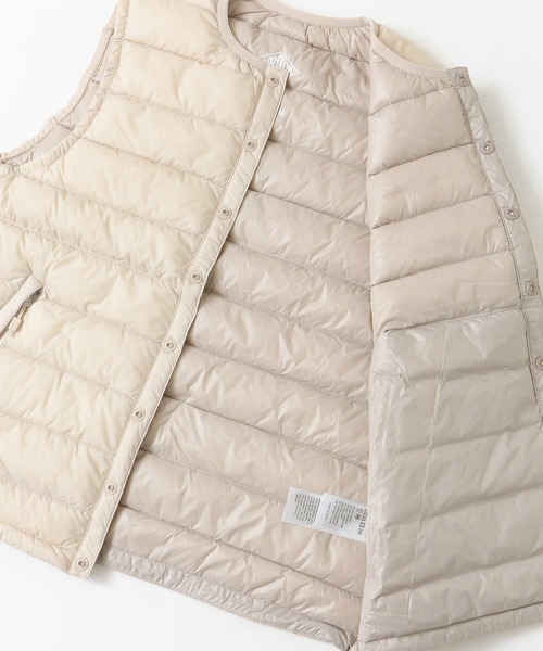 URBAN RESEARCH DOORS(アーバンリサーチドアーズ)の「DANTON INNER DOWN CREW-NECK VEST(ダウンベスト・レディース・ブラック/ホワイト・SMALL)」の10枚目の写真