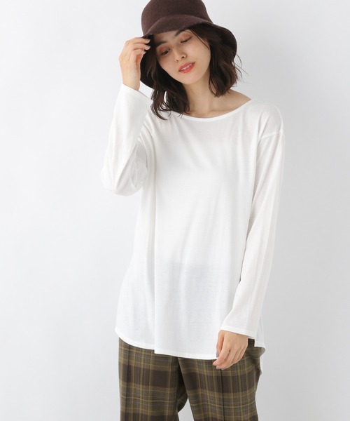 LEPSIM（レプシィム）の「2WAY裏毛クロップトプルオーバー　227753（Tシャツ/カットソー・レディース・ブラック/ライトブルー・FREE）」の21枚目の写真