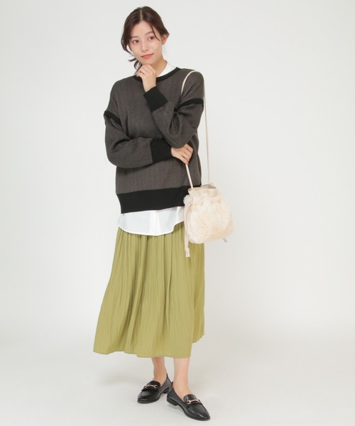 ikka（イッカ）の「エコファー巾着ショルダーバッグ（ショルダーバッグ・レディース・オフホワイト/グレー/ベージュ・FREE）」の13枚目の写真