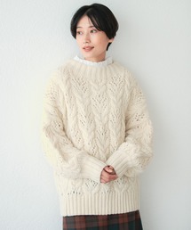 LEPSIM | 3ゲージデザインケーブルプルオーバー　255030(ニット/セーター)