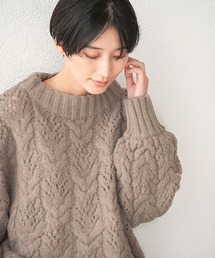 LEPSIM | 3ゲージデザインケーブルプルオーバー　255030(ニット/セーター)