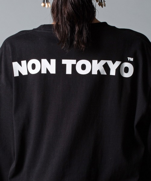 【美品】NON TOKYO フリルロングスリーブTシャツ ブラック 美品】NON TOKYO フリルロングスリーブTシャツ ブラック
