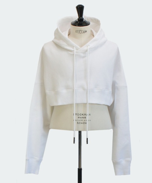 SISE(シセ)の「SISE SHORT HOODIE(スウェット・メンズ・ホワイト/ブラック・MEDIUM)」の1枚目の写真