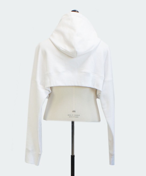 SISE(シセ)の「SISE SHORT HOODIE(スウェット・メンズ・ホワイト/ブラック・MEDIUM)」の7枚目の写真