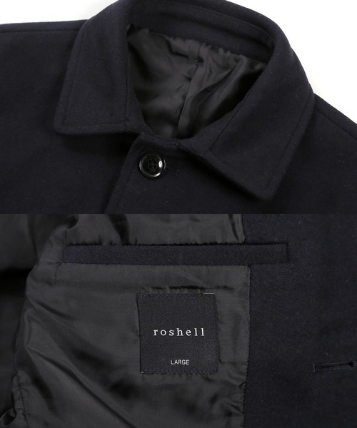roshell（ロシェル）の「ウールメルトン シングルPコート ジャケット（ピーコート・メンズ・ベージュ/ブラック系その他/ブラウン系その他/ブラック/ネイビー/グレー系その他/グレイッシュベージュ・X-LARGE/SMALL/LARGE/MEDIUM）」の18枚目の写真