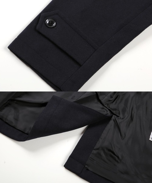 roshell（ロシェル）の「ウールメルトン シングルPコート ジャケット（ピーコート・メンズ・ベージュ/ブラック系その他/ブラウン系その他/ブラック/ネイビー/グレー系その他/グレイッシュベージュ・X-LARGE/SMALL/LARGE/MEDIUM）」の19枚目の写真