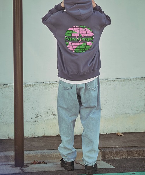 Paragraph(パラグラフ)の「【PARAGRAPH/パラグラフ】 PAINT LOGO HOOD No.2/プリントスウェットパーカー/ユニセックス/裏毛(パーカー・メンズ・ブラック/グレー/パープル/ライトグレー・フリ-)」の17枚目の写真