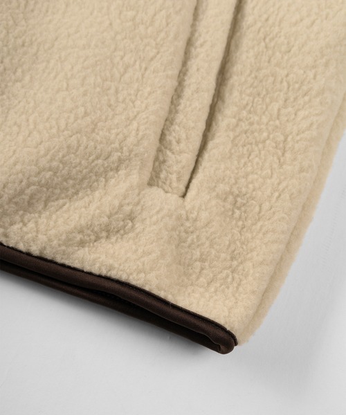 CONVERSE（コンバース）の「【CONVERSE/コンバース】シープボア ボンディング スタンドジャケット/防風（ブルゾン・メンズ・ブラック/ベージュ/オフホワイト・M/L/XL）」の9枚目の写真