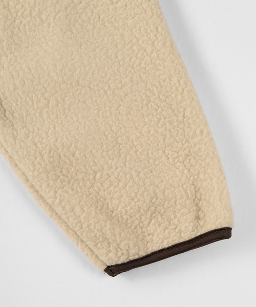 CONVERSE（コンバース）の「【CONVERSE/コンバース】シープボア ボンディング スタンドジャケット/防風（ブルゾン・メンズ・ブラック/ベージュ/オフホワイト・M/L/XL）」の7枚目の写真