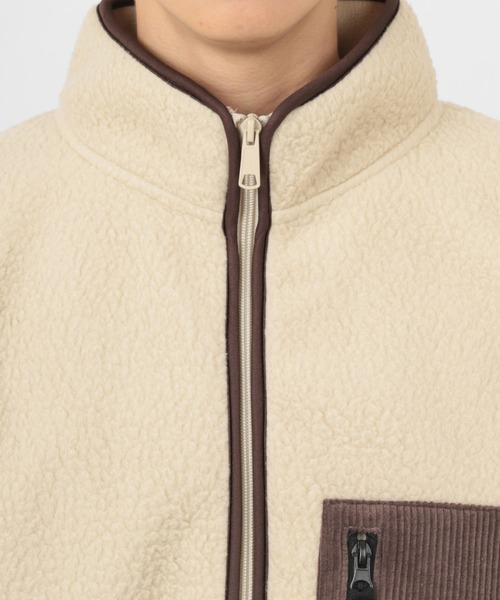 CONVERSE（コンバース）の「【CONVERSE/コンバース】シープボア ボンディング スタンドジャケット/防風（ブルゾン・メンズ・ブラック/ベージュ/オフホワイト・M/L/XL）」の17枚目の写真