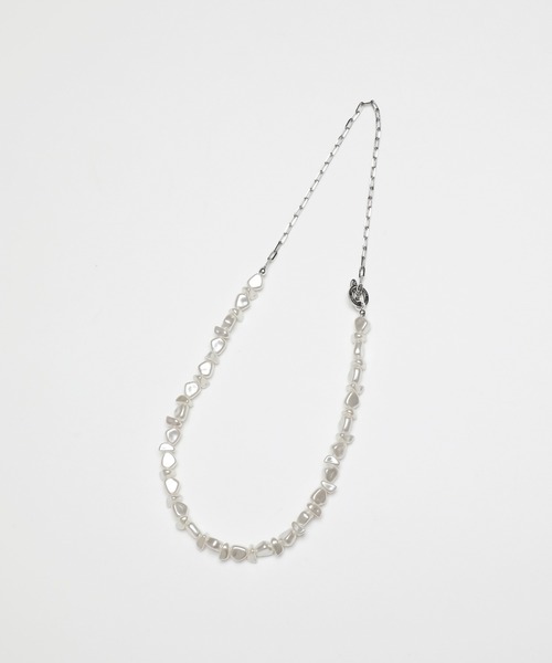 LEGENDA(レジェンダ)の「レジェンダ ランダム パール モチーフ ビーズ シルバー チェーンネックレス / LEGENDA Random pearl silver chain necklace(ネックレス・メンズ・シルバー・FREE)」の1枚目の写真