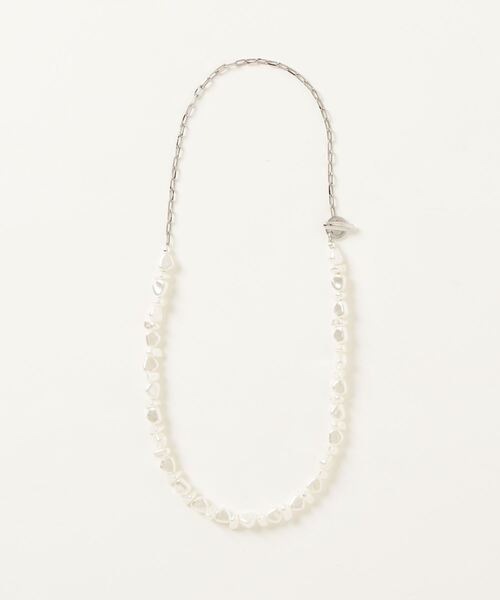 LEGENDA(レジェンダ)の「レジェンダ ランダム パール モチーフ ビーズ シルバー チェーンネックレス / LEGENDA Random pearl silver chain necklace(ネックレス・メンズ・シルバー・FREE)」の2枚目の写真