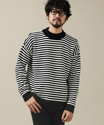NANO universe | ガンジーボーダーリラックスフィット(ニット/セーター)