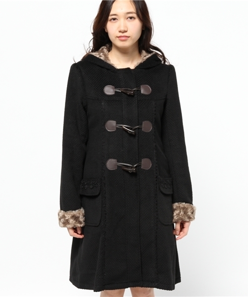 極美品✨ ユニフォームエクスペリメント ダッフルコート 4 XL ブラック 切替 CHIC STYLE（シックスタイル） ダッフルコート コート ダッフルコート