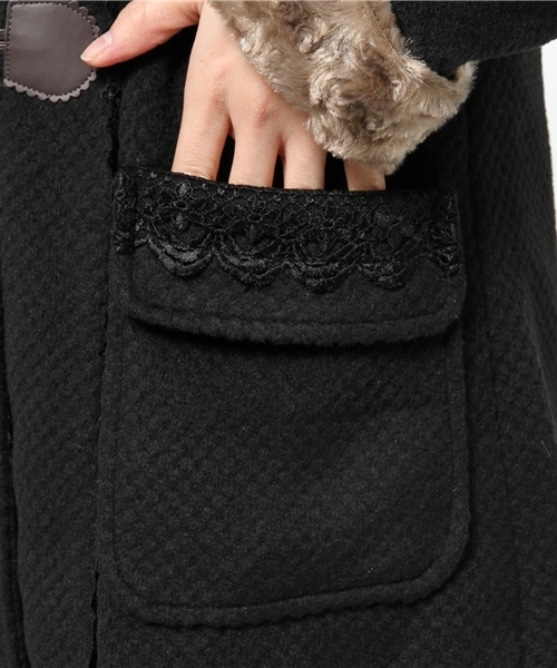 axes femme（アクシーズファム）の「ファー切り替えダッフルコート