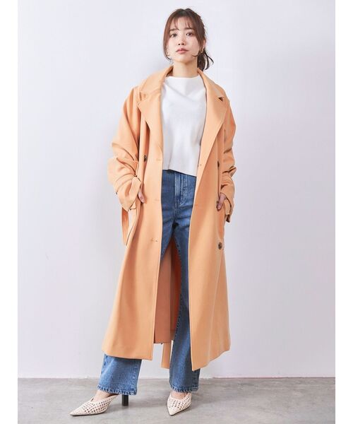 COTORICA（コトリカ）の「袖ボリュームカラートレンチ【スプリングコート】（トレンチコート・レディース・ベージュ/オレンジ/ブルー・SMALL/MEDIUM）」の16枚目の写真