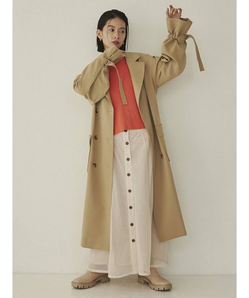 COTORICA（コトリカ）の「袖ボリュームカラートレンチ【スプリングコート】（トレンチコート・レディース・ベージュ/オレンジ/ブルー・SMALL/MEDIUM）」の12枚目の写真