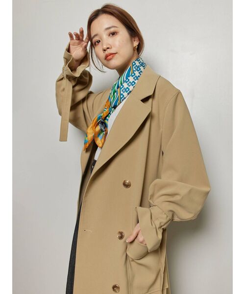 COTORICA（コトリカ）の「袖ボリュームカラートレンチ【スプリングコート】（トレンチコート・レディース・ベージュ/オレンジ/ブルー・SMALL/MEDIUM）」の19枚目の写真