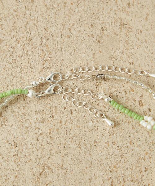 CITEN（シテン）の「＜CITEN（シテン）＞フラワー＆ビーズ 2連 ネックレス（ネックレス・レディース・シルバー/ケリー・FREE）」の14枚目の写真