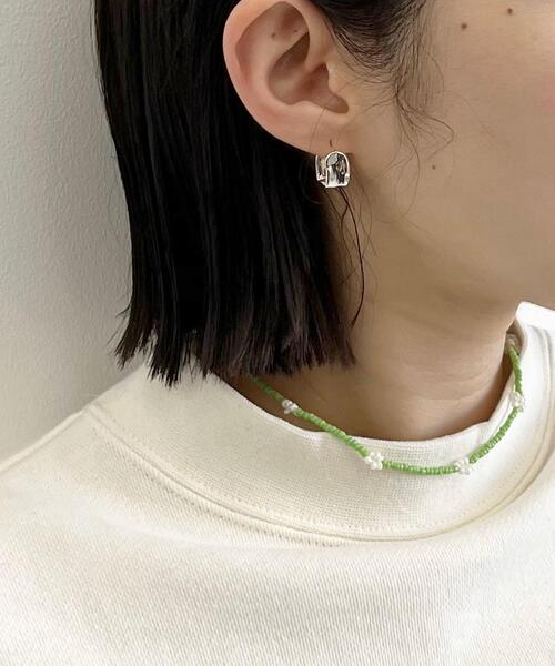 CITEN（シテン）の「＜CITEN（シテン）＞フラワー＆ビーズ 2連 ネックレス（ネックレス・レディース・シルバー/ケリー・FREE）」の19枚目の写真